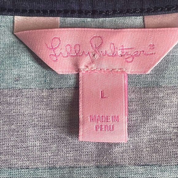 Lilly Pulitzer Gretchen Blue Tropez Polka Dot Dress Size Large - Picture 5 of 13